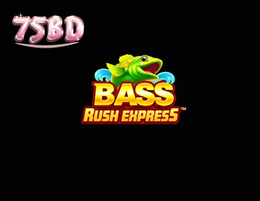 Bass Rush Express স্লট গেমের ইন্টারফেস এবং মাছ ধরার থিম